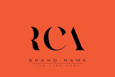 RCA soyut harf logosu tasarımı. Bu logo üç soyut harf tarafından tasarlanmıştır..