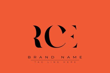RCE soyut harf logosu tasarımı. Bu logo üç soyut harf tarafından tasarlanmıştır..