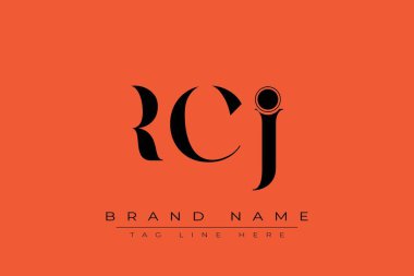RCJ soyut harf logosu tasarımı. Bu logo üç soyut harf tarafından tasarlanmıştır..
