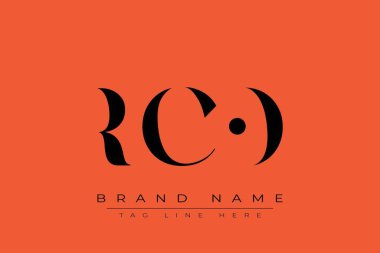 RCO soyut harf logosu tasarımı. Bu logo üç soyut harf tarafından tasarlanmıştır..