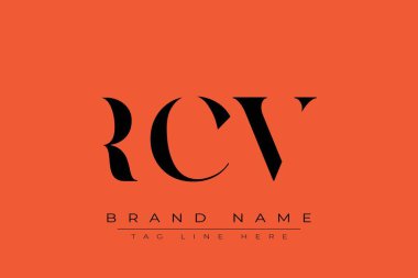 RCV soyut harf logosu tasarımı. Bu logo üç soyut harf tarafından tasarlanmıştır..