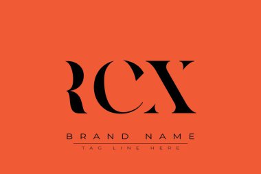 RCX soyut harf logosu tasarımı. Bu logo üç soyut harf tarafından tasarlanmıştır..