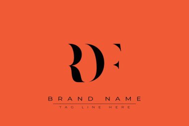 RDF soyut harf logosu tasarımı. Bu logo üç soyut harf tarafından tasarlanmıştır..