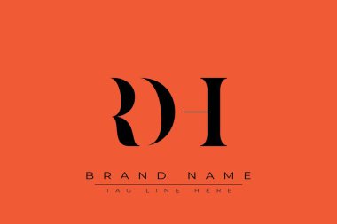 RDH soyut harf logosu tasarımı. Bu logo üç soyut harf tarafından tasarlanmıştır..