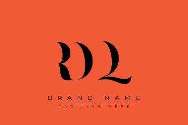 RDQ soyut harf logosu tasarımı. Bu logo üç soyut harf tarafından tasarlanmıştır..