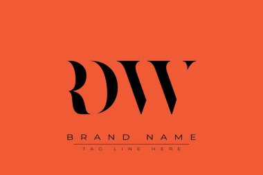 RDW soyut harf logosu tasarımı. Bu logo üç soyut harf tarafından tasarlanmıştır..