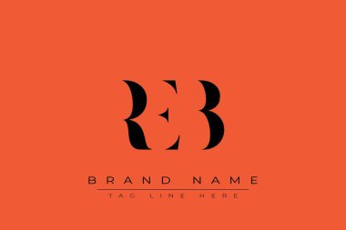 REB soyut harf logosu tasarımı. Bu logo üç soyut harf tarafından tasarlanmıştır..