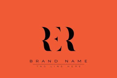 RER soyut harf logosu tasarımı. Bu logo üç soyut harf tarafından tasarlanmıştır..