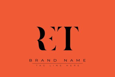 RET soyut harf logosu tasarımı. Bu logo üç soyut harf tarafından tasarlanmıştır..