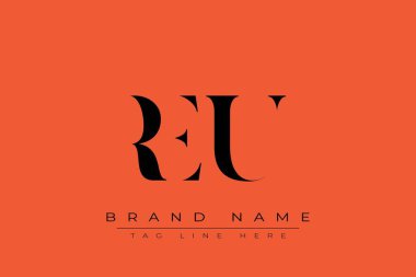REU soyut harf logosu tasarımı. Bu logo üç soyut harf tarafından tasarlanmıştır..