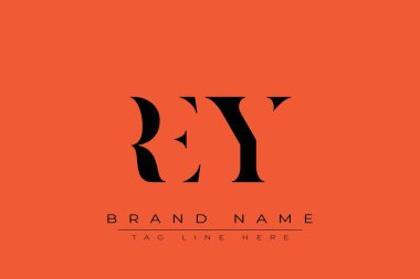 REY soyut harf logo tasarımı. Bu logo üç soyut harf tarafından tasarlanmıştır..