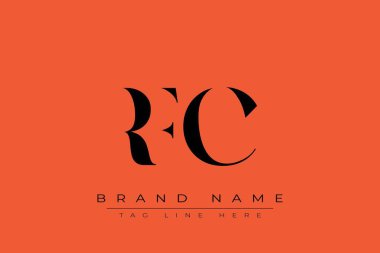 RFC soyut harf logosu tasarımı. Bu logo üç soyut harf tarafından tasarlanmıştır..