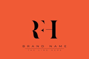RFH soyut harf logosu tasarımı. Bu logo üç soyut harf tarafından tasarlanmıştır..