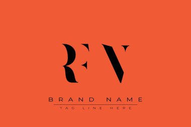 RFN soyut harf logosu tasarımı. Bu logo üç soyut harf tarafından tasarlanmıştır..