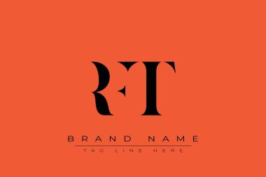 RFT soyut harf logosu tasarımı. Bu logo üç soyut harf tarafından tasarlanmıştır..