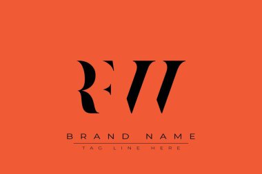 RFW soyut harf logosu tasarımı. Bu logo üç soyut harf tarafından tasarlanmıştır..