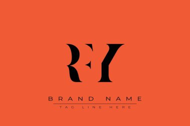 RFY soyut harf logosu tasarımı. Bu logo üç soyut harf tarafından tasarlanmıştır..