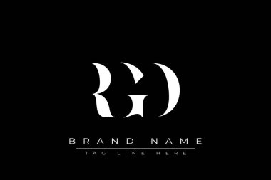 RGD soyut harf logosu tasarımı. Bu logo üç soyut harf tarafından tasarlanmıştır..