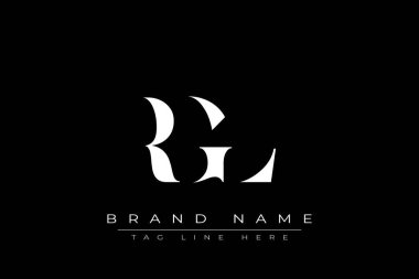 RGL soyut harf logosu tasarımı. Bu logo üç soyut harf tarafından tasarlanmıştır..