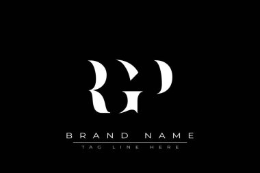 RGP soyut harf logosu tasarımı. Bu logo üç soyut harf tarafından tasarlanmıştır..
