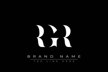 RGR soyut harf logosu tasarımı. Bu logo üç soyut harf tarafından tasarlanmıştır..