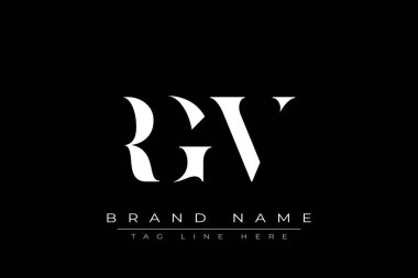 RGV soyut harf logosu tasarımı. Bu logo üç soyut harf tarafından tasarlanmıştır..