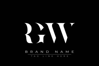 RGW soyut harf logosu tasarımı. Bu logo üç soyut harf tarafından tasarlanmıştır..