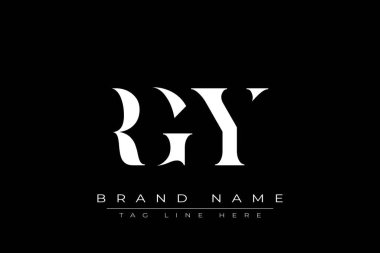 RGY soyut harf logosu tasarımı. Bu logo üç soyut harf tarafından tasarlanmıştır..