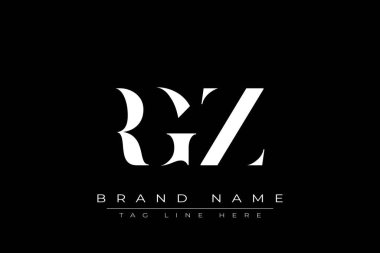 RGZ soyut harf logosu tasarımı. Bu logo üç soyut harf tarafından tasarlanmıştır..