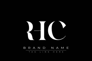 RHC soyut harf logosu tasarımı. Bu logo üç soyut harf tarafından tasarlanmıştır..