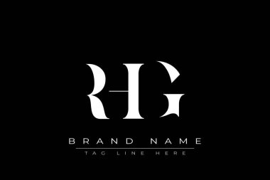 RHG soyut harf logosu tasarımı. Bu logo üç soyut harf tarafından tasarlanmıştır..