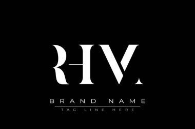 RHM soyut harf logosu tasarımı. Bu logo üç soyut harf tarafından tasarlanmıştır..