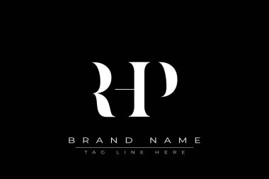 RHP soyut harf logosu tasarımı. Bu logo üç soyut harf tarafından tasarlanmıştır..