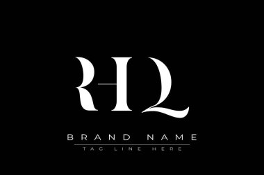 RHQ soyut harf logosu tasarımı. Bu logo üç soyut harf tarafından tasarlanmıştır..