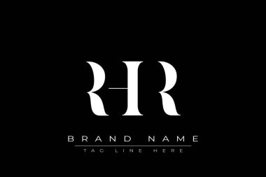 RHR soyut harf logosu tasarımı. Bu logo üç soyut harf tarafından tasarlanmıştır..