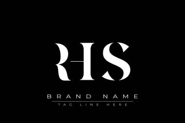RHS soyut harf logosu tasarımı. Bu logo üç soyut harf tarafından tasarlanmıştır..