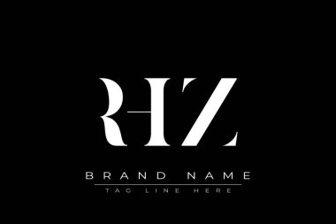 RHZ soyut harf logosu tasarımı. Bu logo üç soyut harf tarafından tasarlanmıştır..