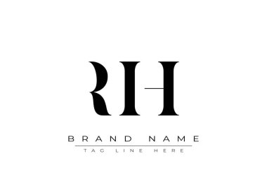 RIH soyut harf logosu tasarımı. Bu logo üç soyut harf tarafından tasarlanmıştır..