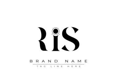 RIS soyut harf logosu tasarımı. Bu logo üç soyut harf tarafından tasarlanmıştır..