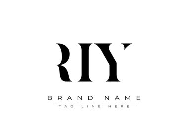 RIY soyut harf logosu tasarımı. Bu logo üç soyut harf tarafından tasarlanmıştır..