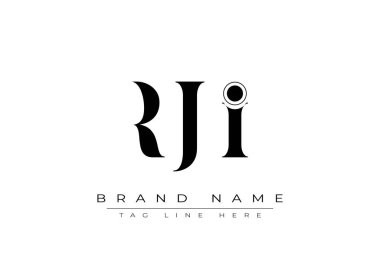 RJI soyut harf logosu tasarımı. Bu logo üç soyut harf tarafından tasarlanmıştır..