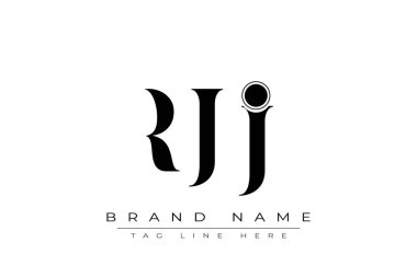 RJJ soyut harf logosu tasarımı. Bu logo üç soyut harf tarafından tasarlanmıştır..