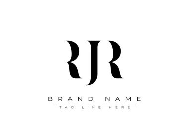 RJR soyut harf logosu tasarımı. Bu logo üç soyut harf tarafından tasarlanmıştır..