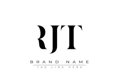 RJT soyut harf logosu tasarımı. Bu logo üç soyut harf tarafından tasarlanmıştır..