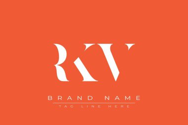 RKV soyut harf logosu tasarımı. Bu logo üç soyut harf tarafından tasarlanmıştır..