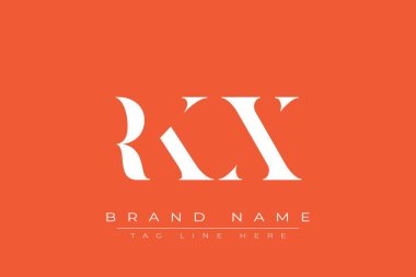 RKX soyut harf logosu tasarımı. Bu logo üç soyut harf tarafından tasarlanmıştır..