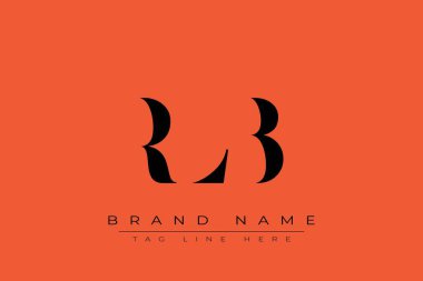 RLB soyut harf logosu tasarımı. Bu logo üç soyut harf tarafından tasarlanmıştır..