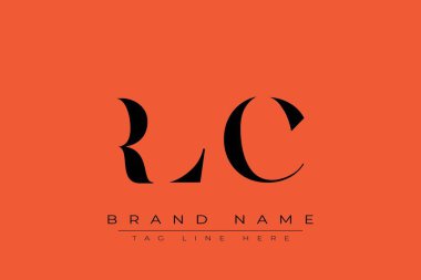 RLC soyut harf logosu tasarımı. Bu logo üç soyut harf tarafından tasarlanmıştır..