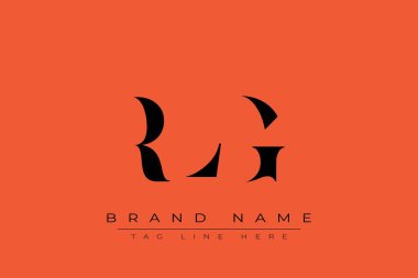 RLG soyut harf logosu tasarımı. Bu logo üç soyut harf tarafından tasarlanmıştır..