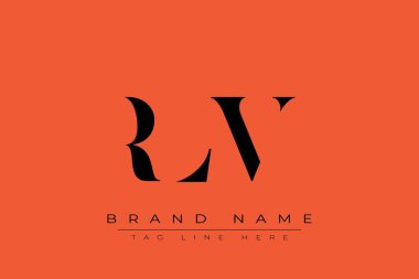 RLV soyut harf logosu tasarımı. Bu logo üç soyut harf tarafından tasarlanmıştır..